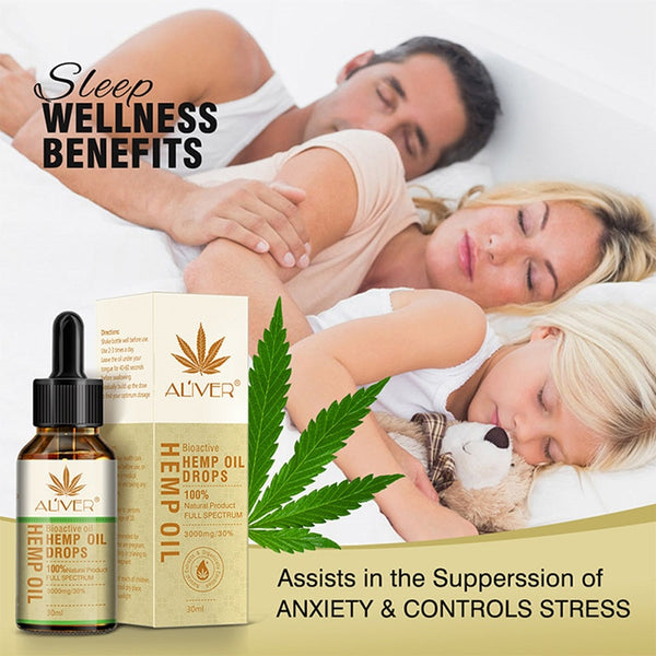 2019 New arrival Essential Oil Hemp Seed Relieve Stress Pain Easy Sleep Body Massage Care Relax Soothing