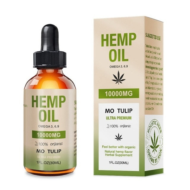 30ml Improve Sleeping Promote Blood Circulation Reduce Anxiety Skin Care 10000mg Hemp Seed Massage Oil Relieve Pain