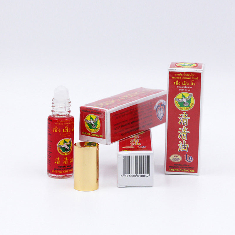 Balm Refreshing Oil 5ml For Headache Dizziness Medicated Oil Rheumatism Pain Abdominal Pain Cheng cheng oil
